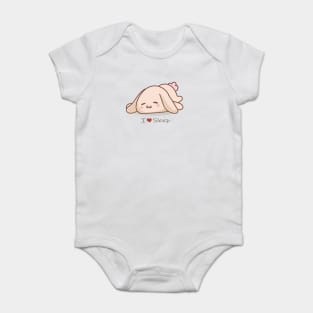 I Love Sleep Lazy Bunny Baby Bodysuit